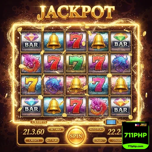 Colorful slot game interface on mobile device